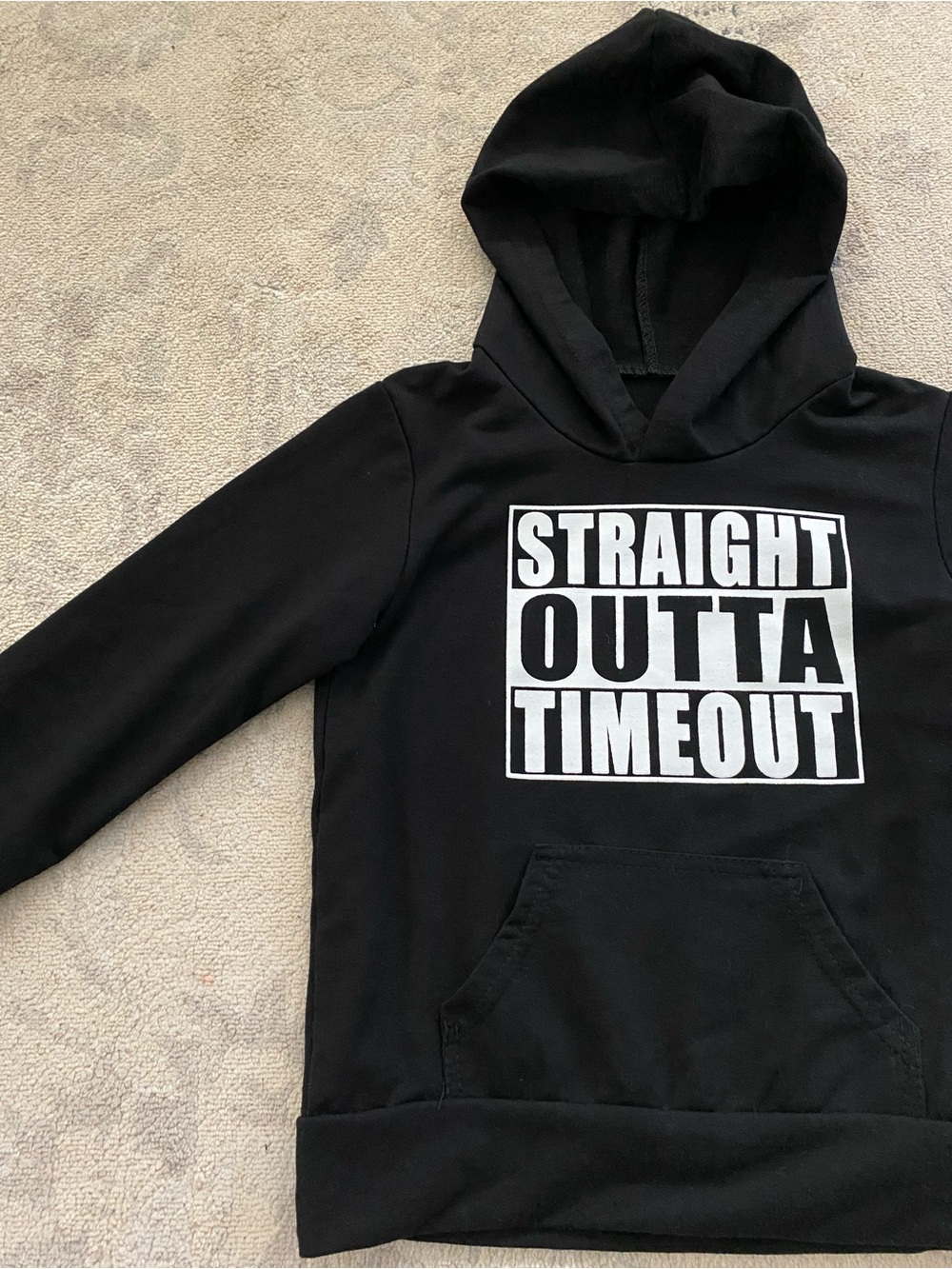 Straight Outta Timeout Hoodie 100% Cotton Lightweight Toddler 110 4T Funny